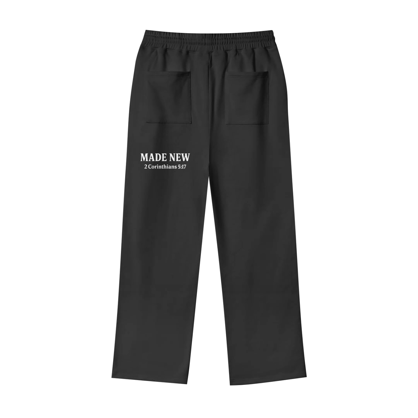 "Made New" Sweatpants - 2 Corinthians 5:17 (Black)