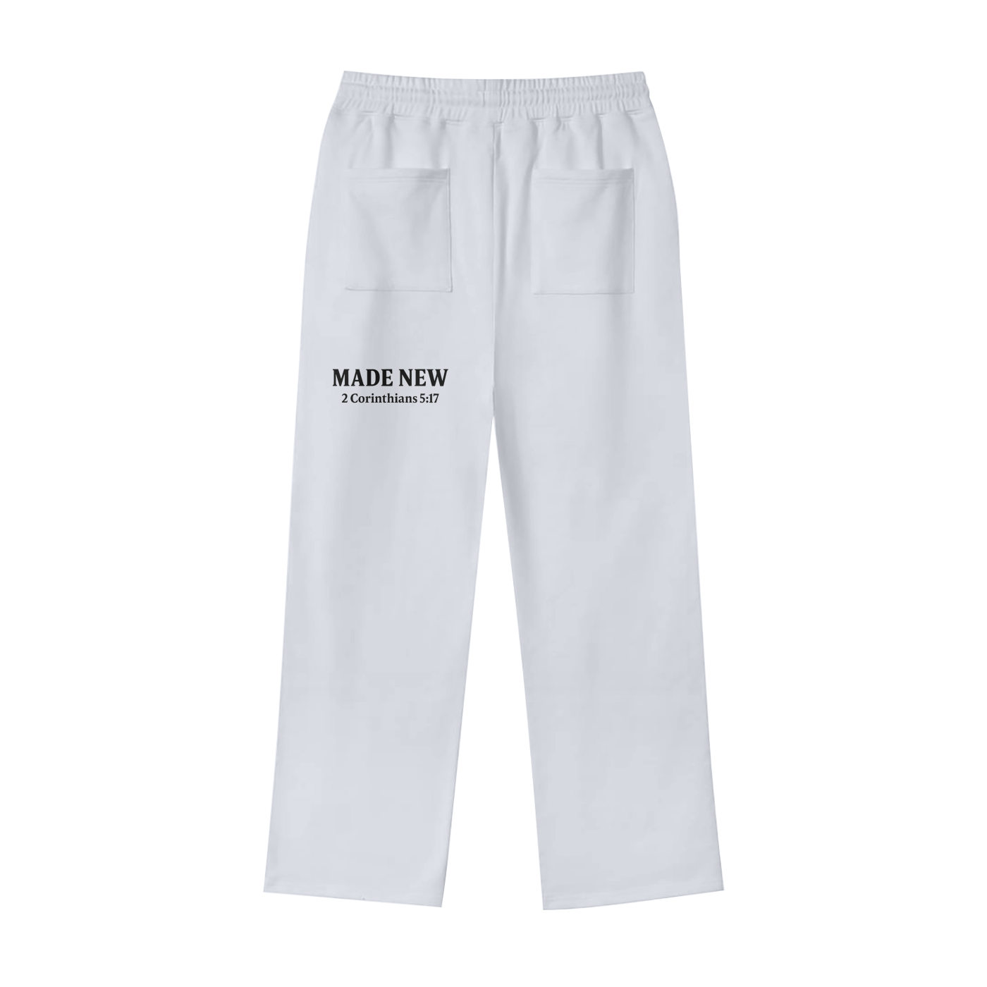 "Made New" Sweatpants - 2 Corinthians 5:17 (White)
