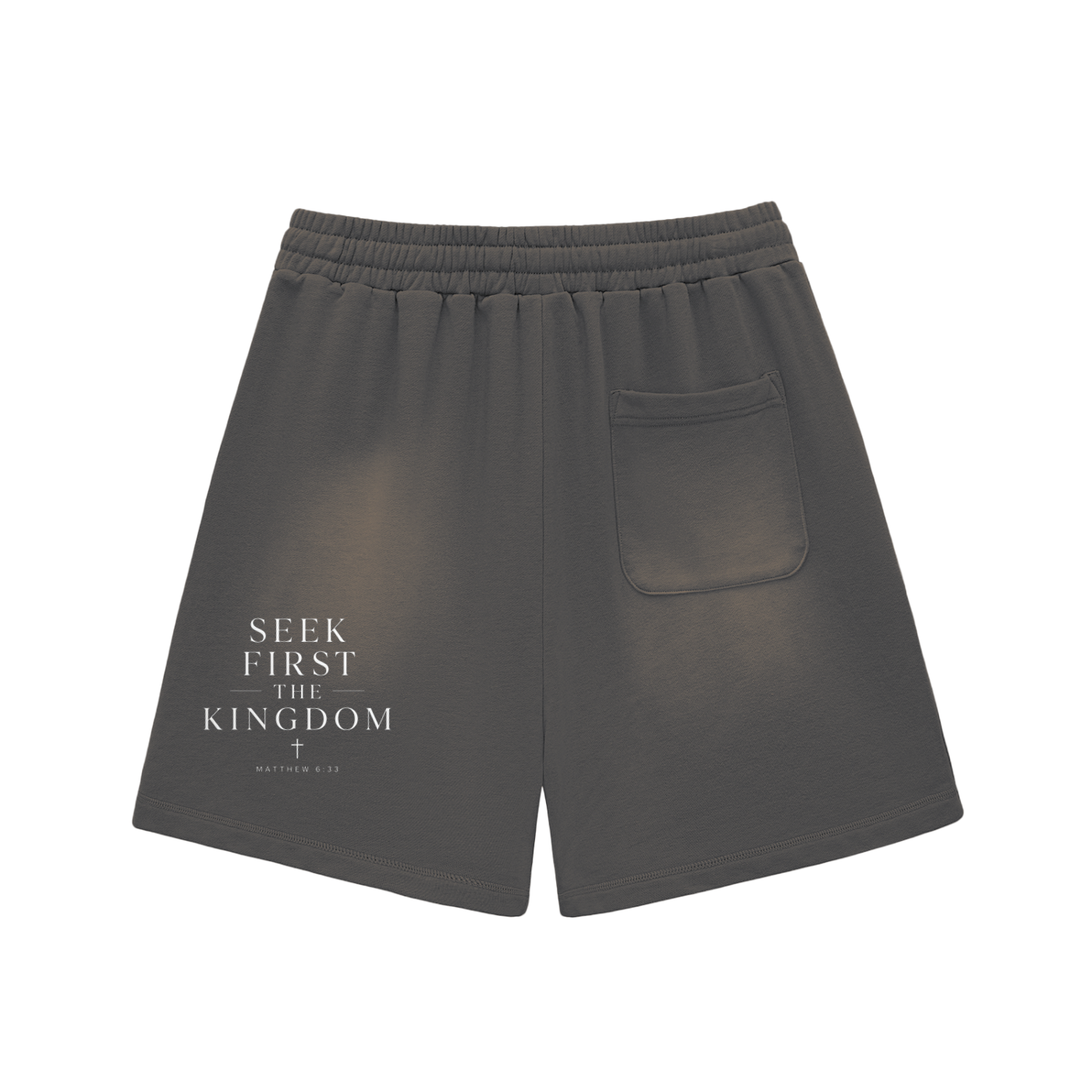 Sun Fade Raw Edge Cotton Shorts
