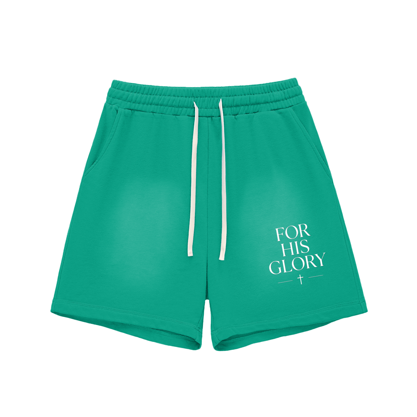 Sun Fade Raw Edge Cotton Shorts