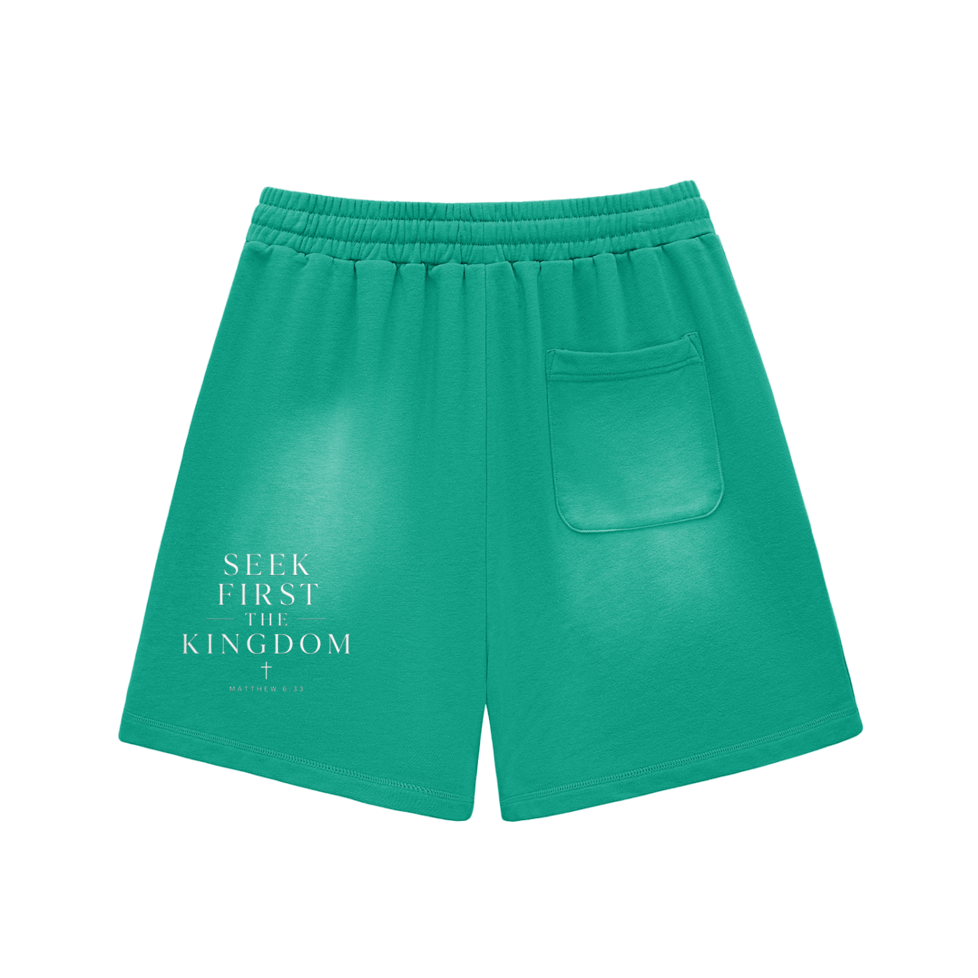Sun Fade Raw Edge Cotton Shorts