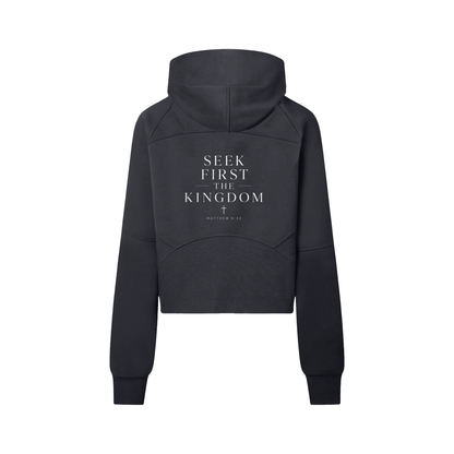 Cropped Half-Zip Hoodie