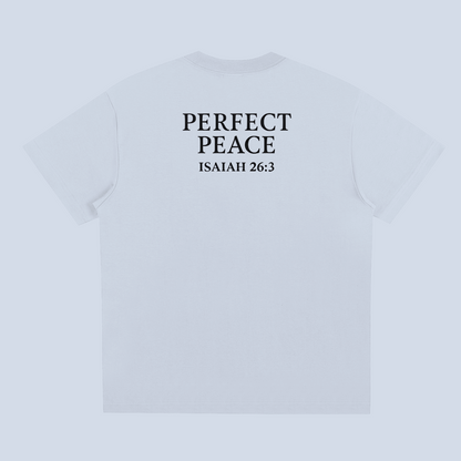 "Perfect Peace" Tee - Isaiah 26:3 (White)