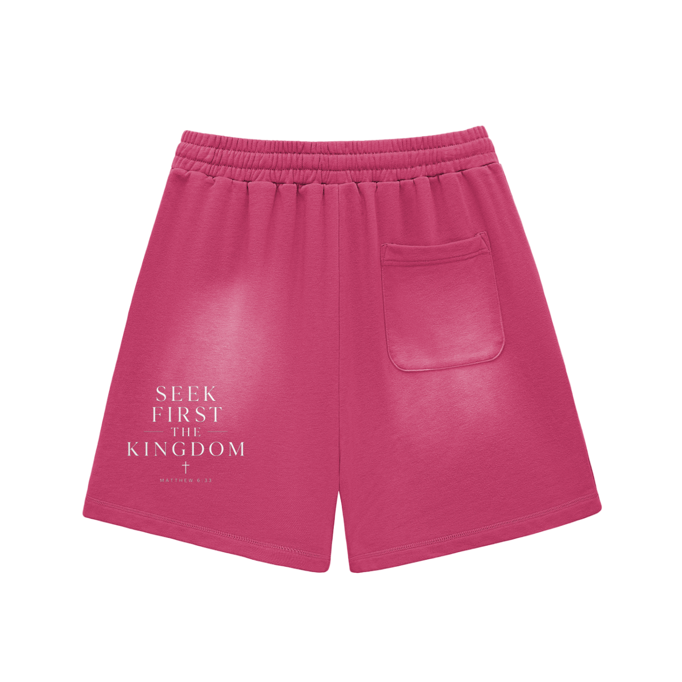 Sun Fade Raw Edge Cotton Shorts