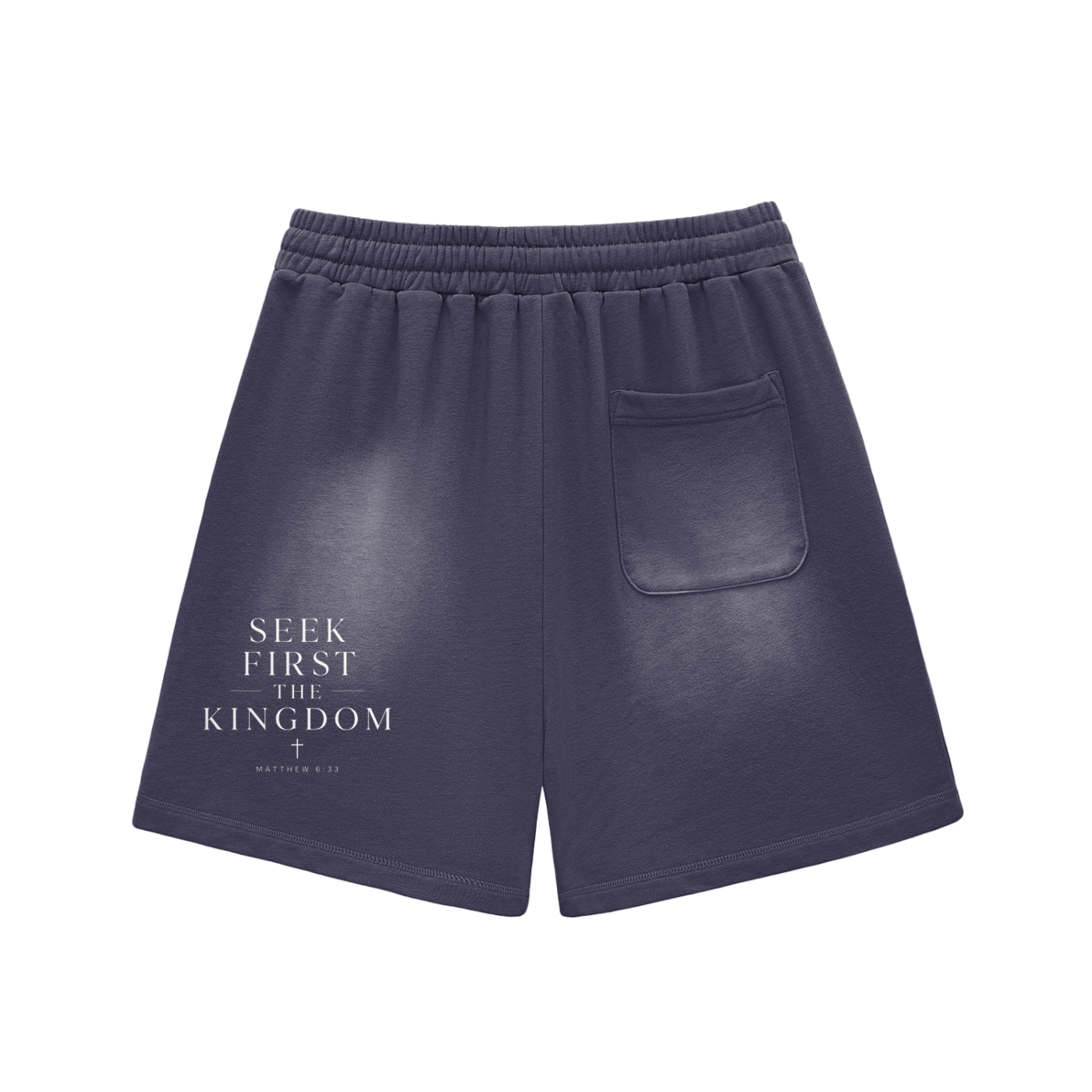 Sun Fade Raw Edge Cotton Shorts